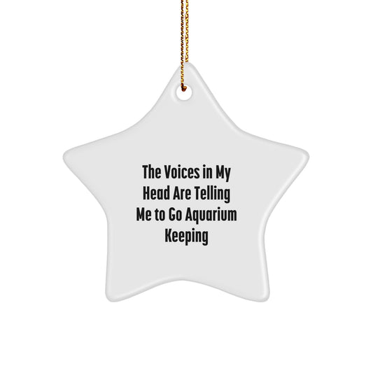 Funny Aquarium Keeping Gifts for Friends from Men, Star Ornament, Christmas Unique Presents - Image 1