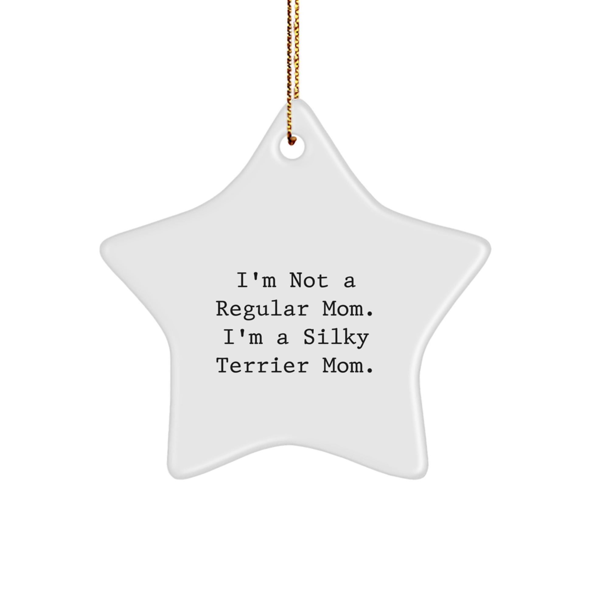 Funny Silky Terrier Dog Mom Gifts for Christmas - Star Ornament for Silky Terrier Dog Lover, Gifts from Family for Christmas Decorations - Image 1