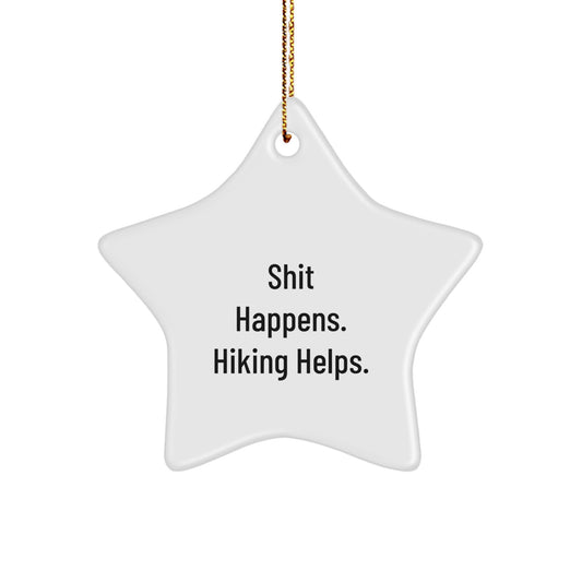 Funny Hiking Star Ornament Gifts for Hiking Men from Friends - Image 1