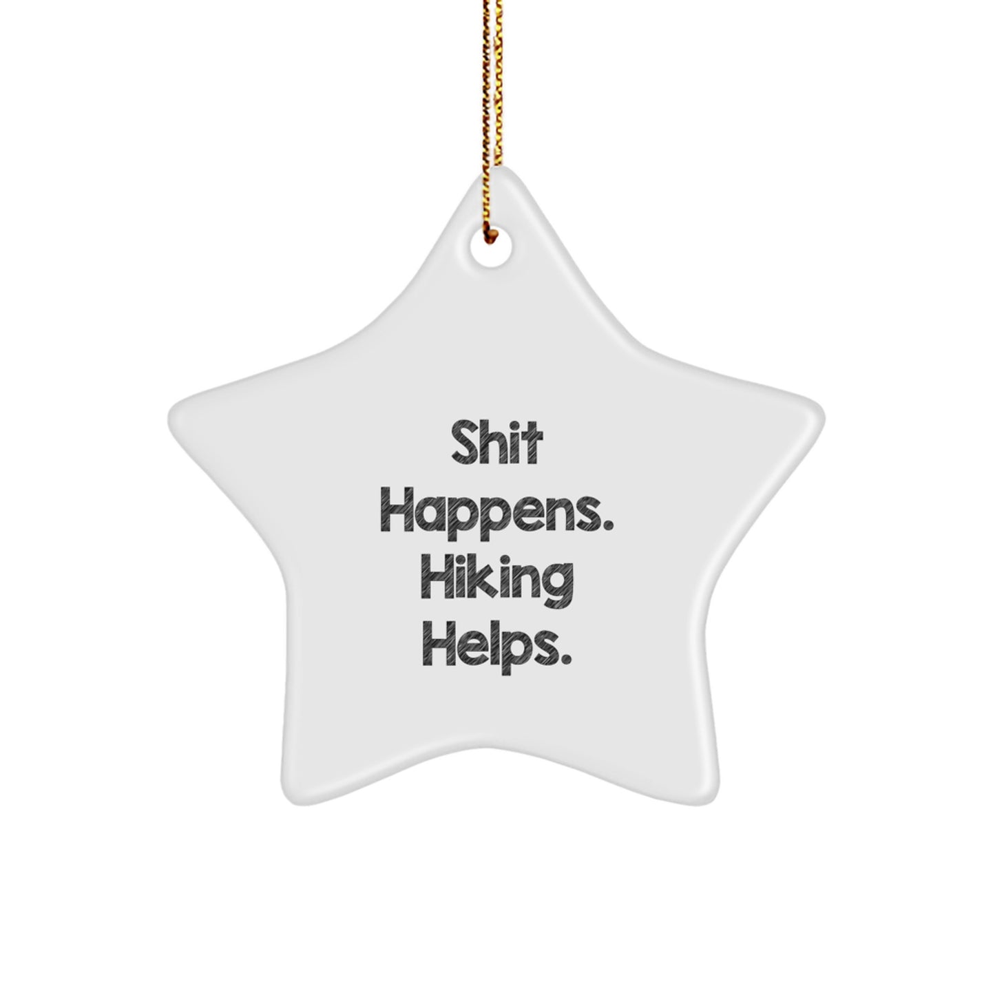 Funny Hiking Star Ornament Gifts from Men to Hiking Friends - Image 1