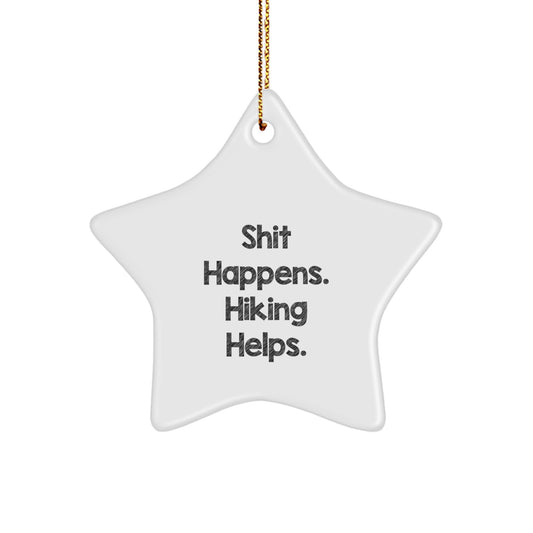 Funny Hiking Star Ornament Gifts from Men to Hiking Friends - Image 1