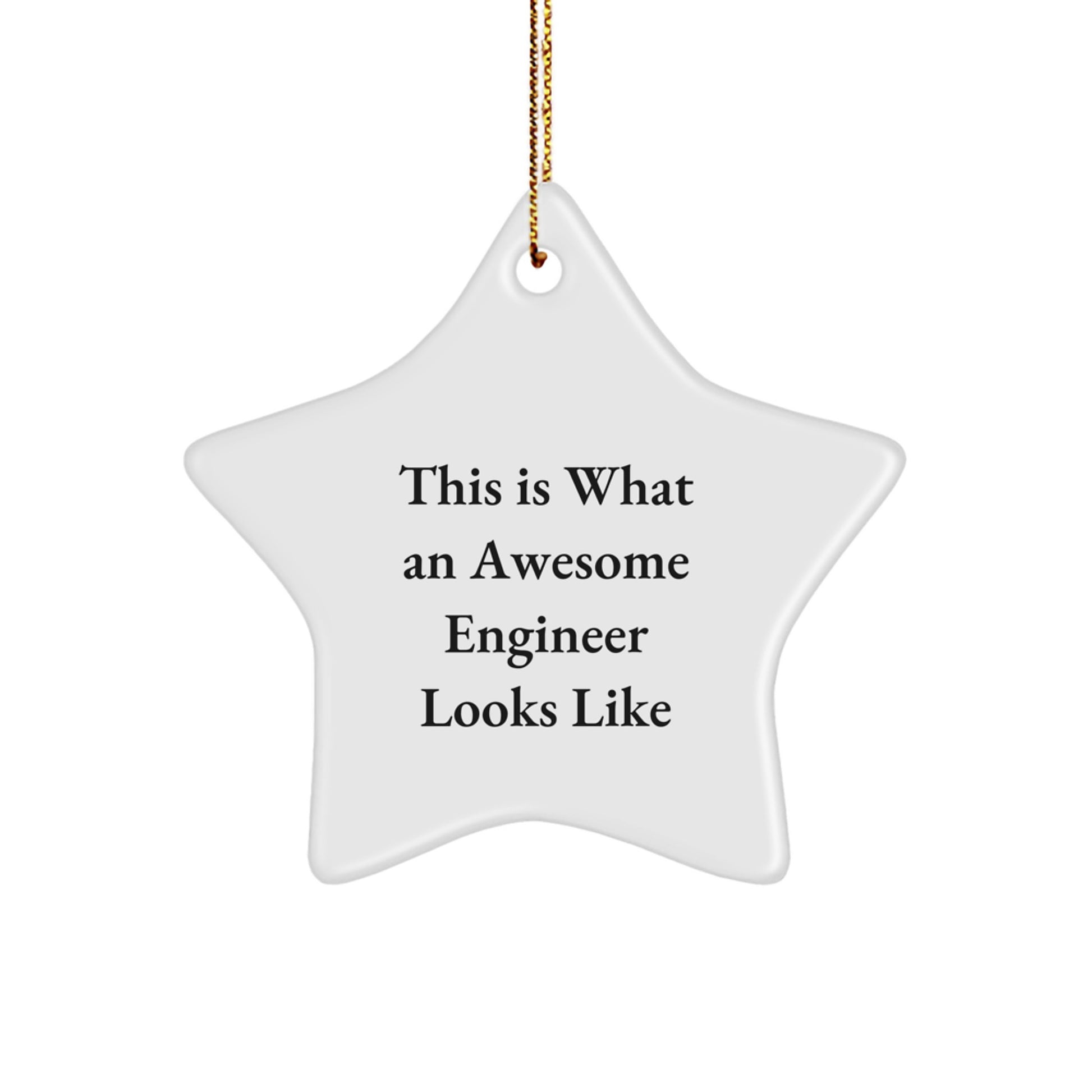 Funny Engineer Gifts from Men, Unique Star Ornament for Engineer Friends, This Is What 'An Awesome Engineer Looks Like' Christmas Decorations - Image 1