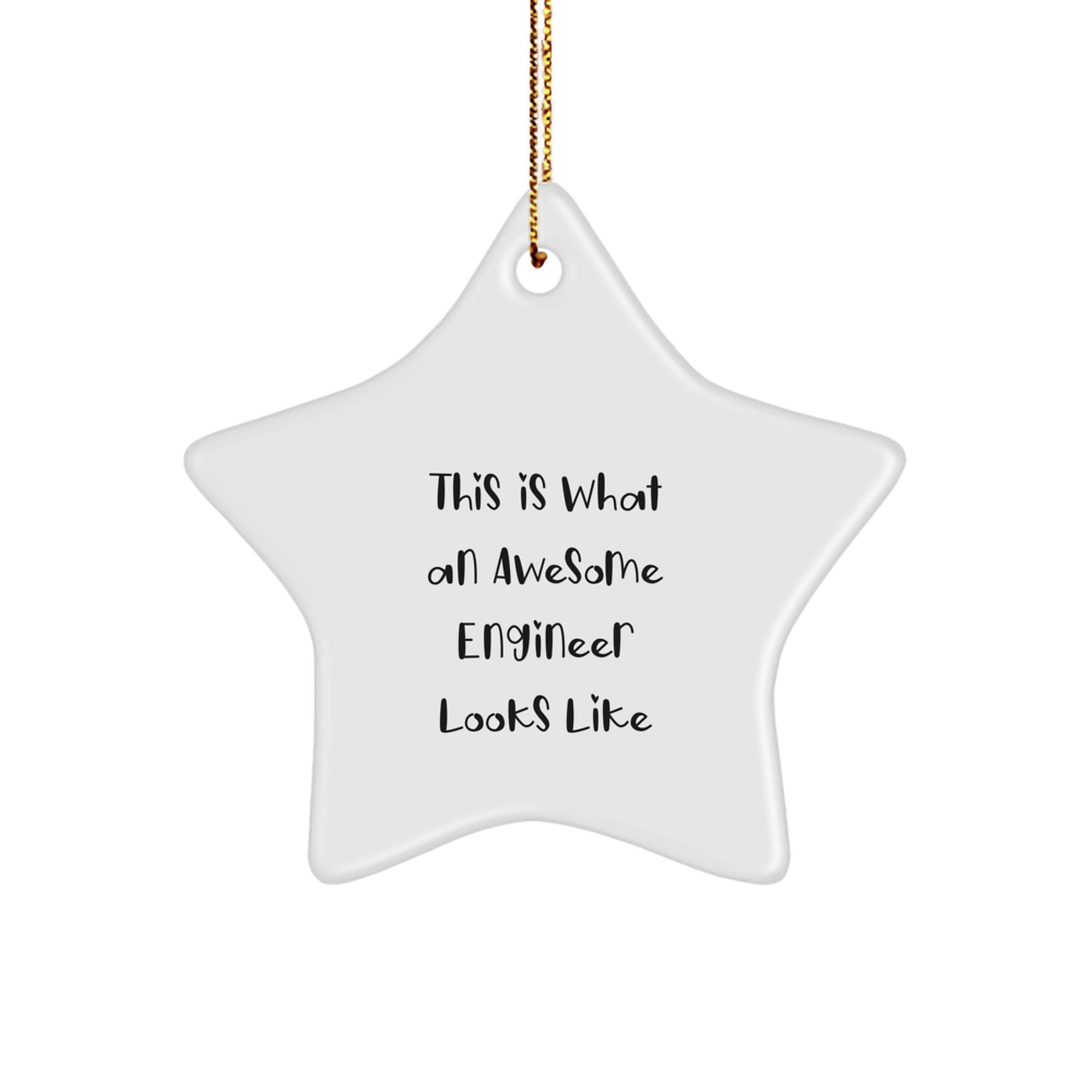 Funny Engineer Gifts, This Is What An Awesome Engineer Looks Like Star Ornament, Engineer Christmas Unique Gifts from Friends and Family - Image 1