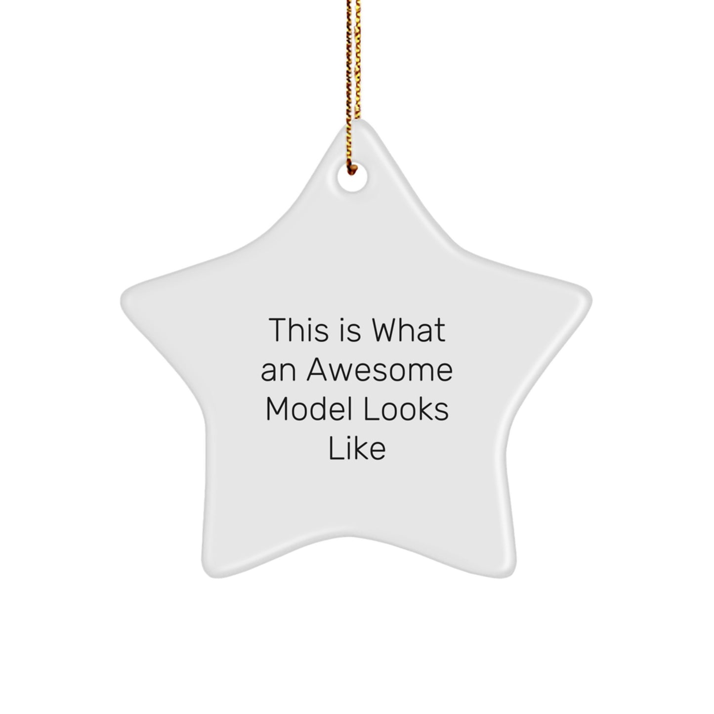 Funny Model Gifts from Friends - This 'Is What An Awesome Model Looks Like' Star Ornament for Model Enthusiasts, Unique Christmas Unique Gifts for Men, Women, or Family - Image 1