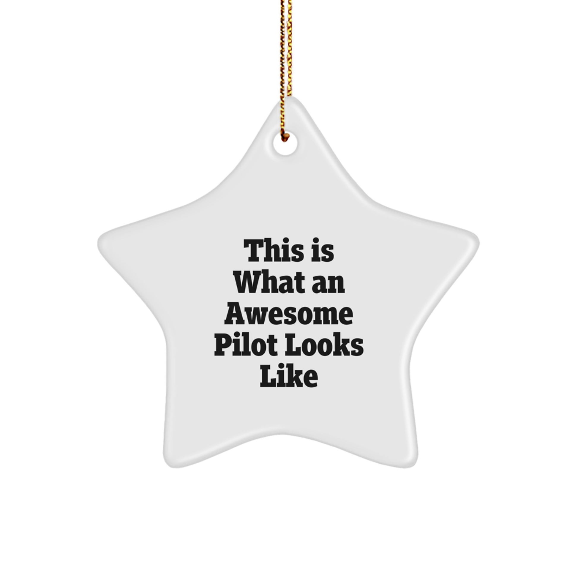 Pilot Gifts, This Is What An Awesome Pilot Looks Like, Star Ornament, Christmas Unique Gifts from Friends to Family - Image 1