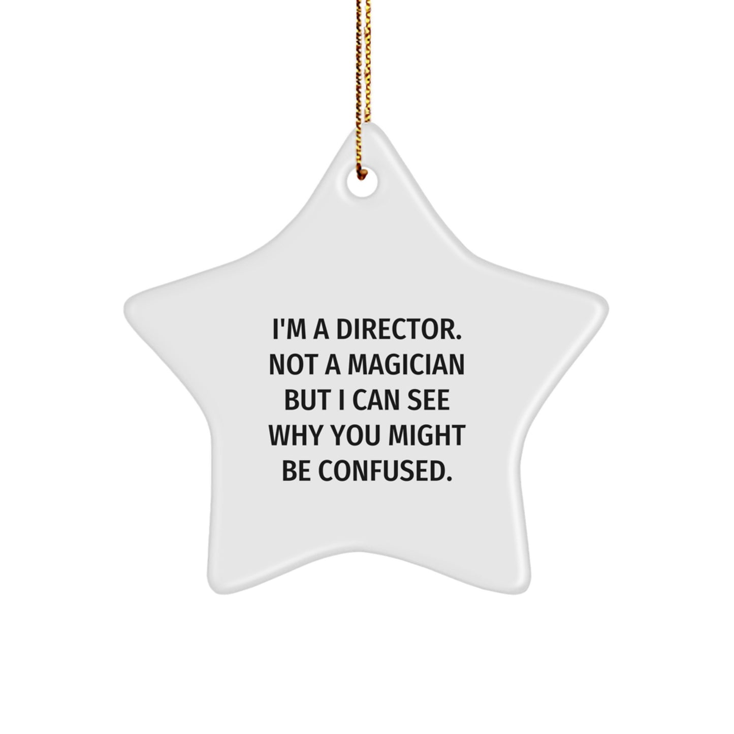 Funny Director Star Ornament Gifts from Men to Friends - Christmas Unique Office Decor - Image 1