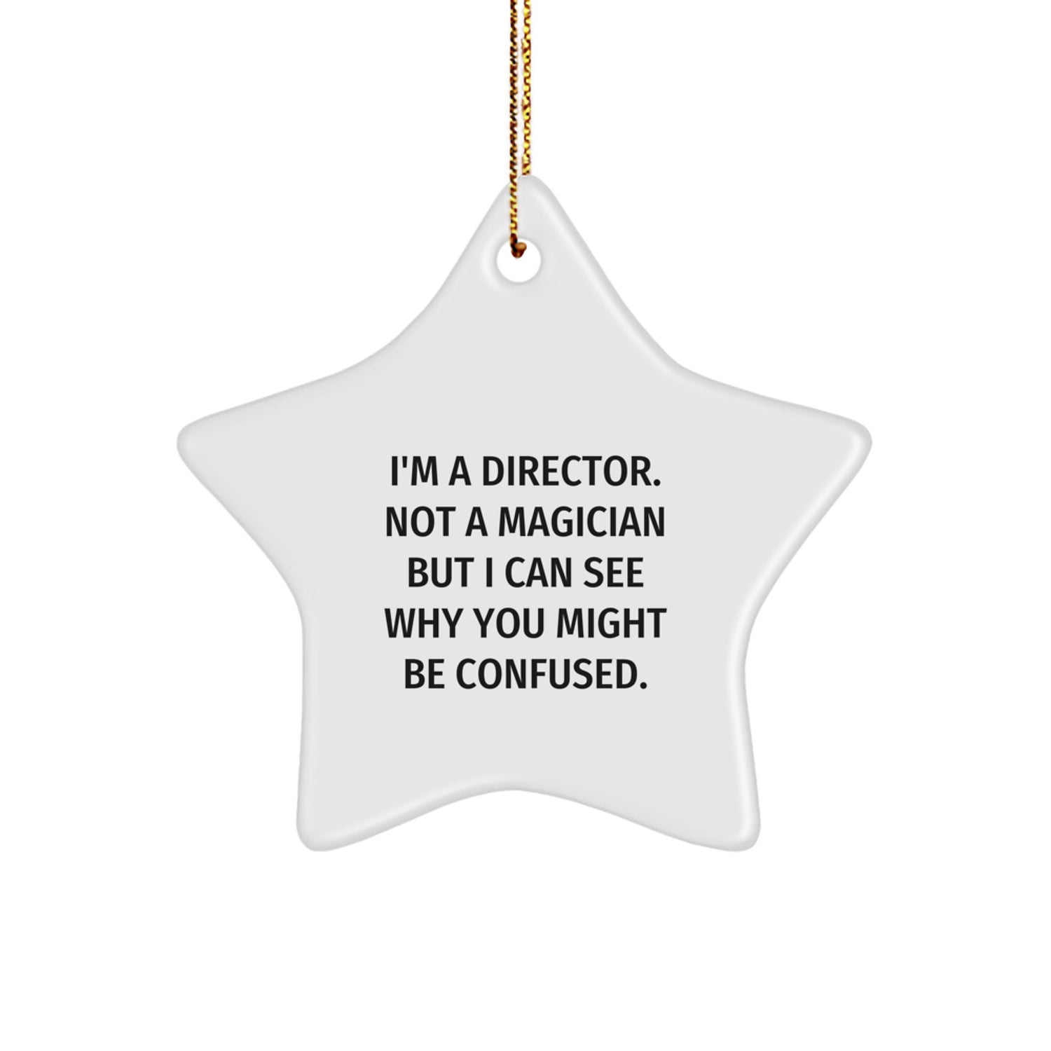 Funny Director Star Ornament Gifts from Men to Friends - Christmas Unique Office Decor - Image 1