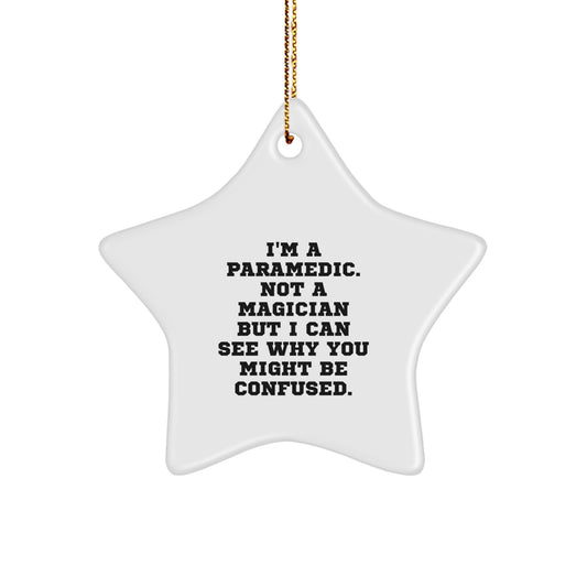 Funny Rescue Worker Star Ornament Gifts from Friends to Rescue Workers for Christmas - Image 1