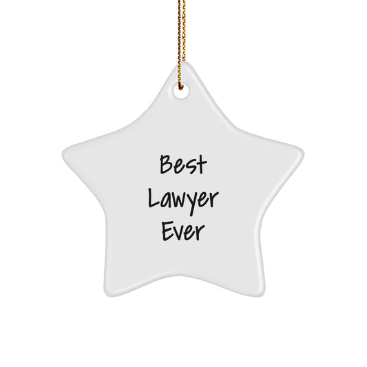 Funny Lawyer Star Ornament Gifts from Men to Best Lawyer Ever for Christmas Unique Lawyer Gifts - Image 1