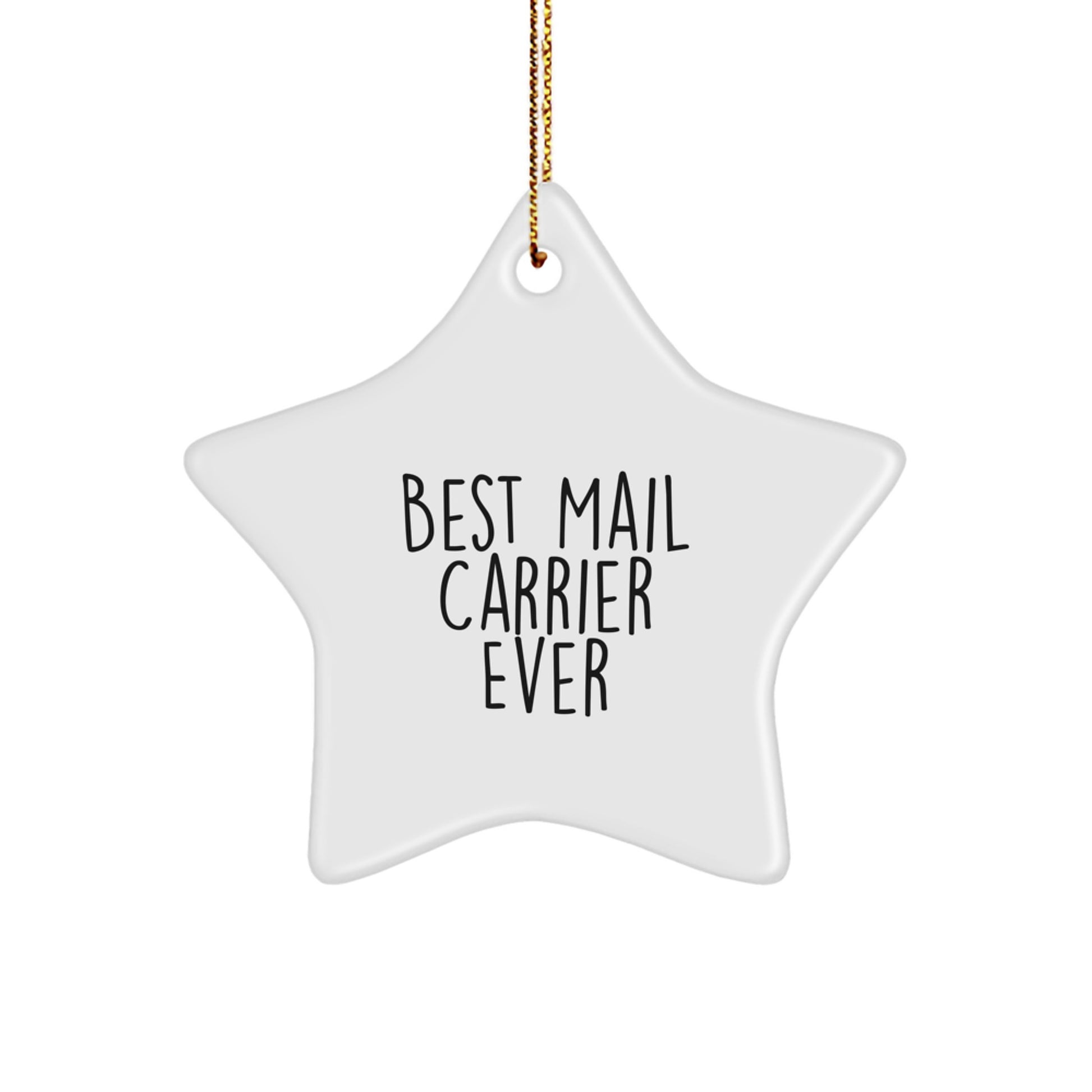 Funny Mail Carrier Gifts from Men, Best Mail Carrier Ever Star Ornament Christmas Unique Gifts for Mail Carrier - Image 1