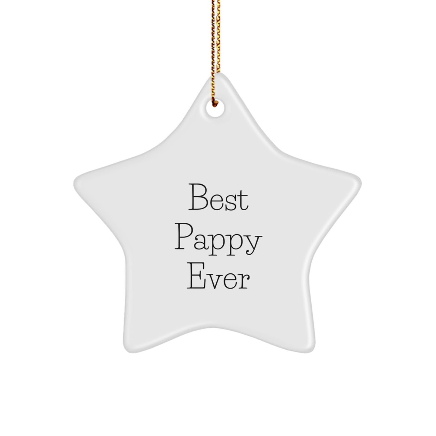 Funny Pappy Star Ornament, Best Gifts from Family for Pappy, Unique Christmas Decorations - Image 1