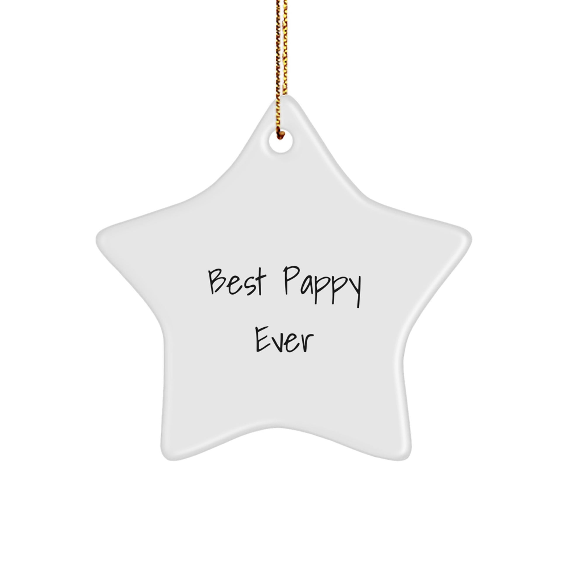 Funny Pappy Star Ornament, Gift for Pappy, Christmas Unique Gifts from Family, Best Pappy Ever Star Ornament, Pappy Lover Gifts - Image 1