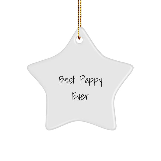 Funny Pappy Star Ornament, Gift for Pappy, Christmas Unique Gifts from Family, Best Pappy Ever Star Ornament, Pappy Lover Gifts - Image 1