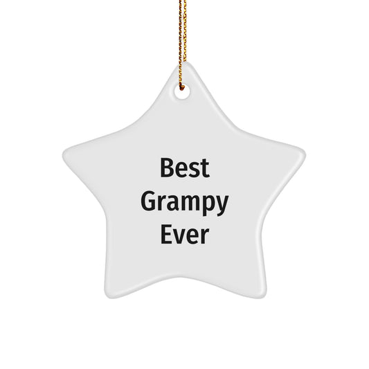 Funny Grampy Star Ornament, Gifts from Men to Grampy, Christmas Unique Gifts for Grampy, Grampy Best Ever Star Ornament - Image 1