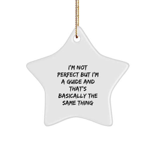 Funny Guide Gifts for Guide, Star Ornament Christmas Unique Gifts from Friends, Guide Star Ornament for Guide Men Women Coworkers Family - Image 1