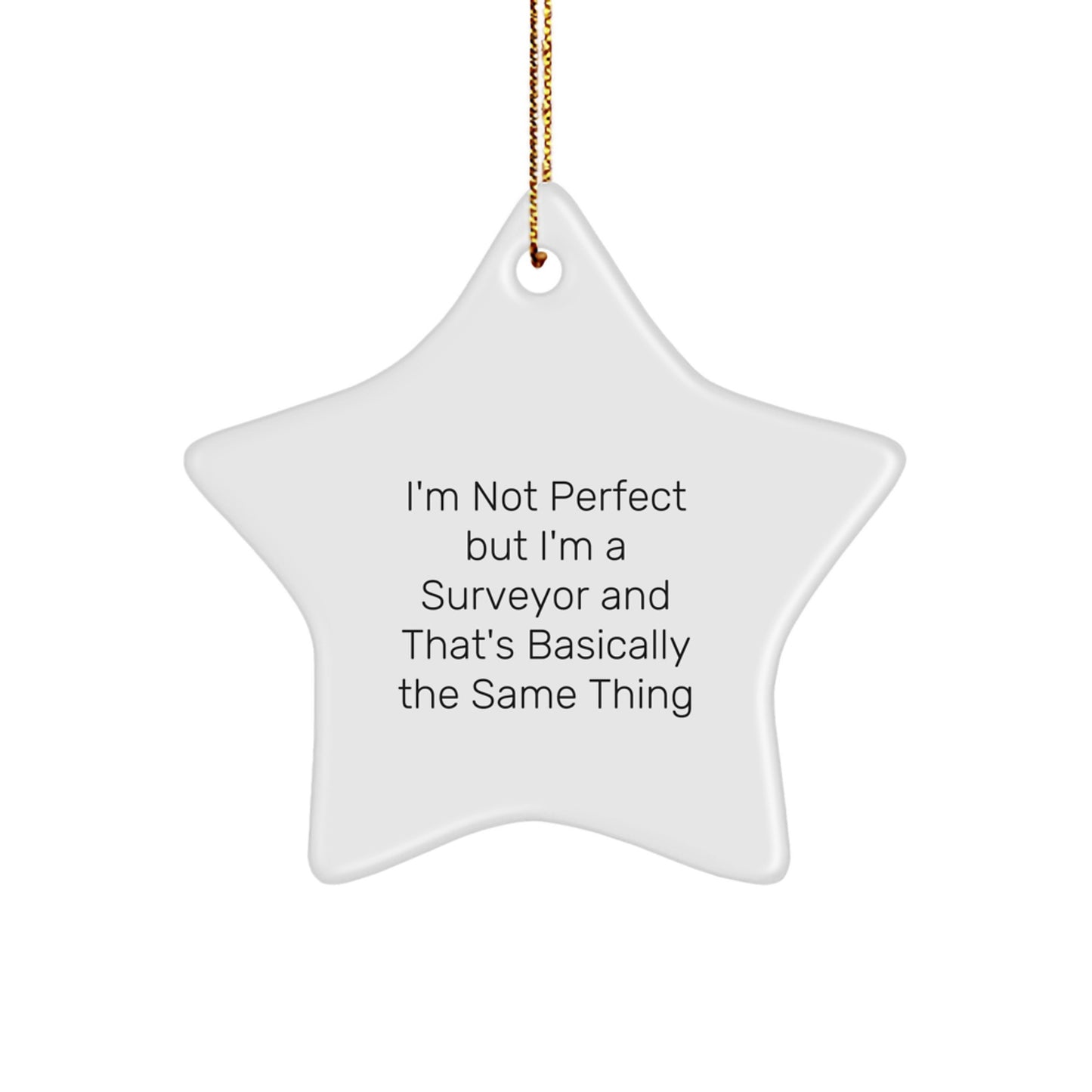 Funny Surveyor Gifts, Star Ornament for Surveyor, Christmas Unique Gifts from Friends to Men Surveyor - Image 1