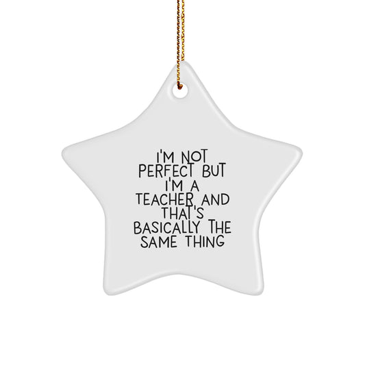 Funny Teacher Christmas Star Ornament Gifts for Teacher from Men, Unique Christmas Unique Gifts for Teacher, Christmas Star Ornament for Teacher's Classroom - Image 1