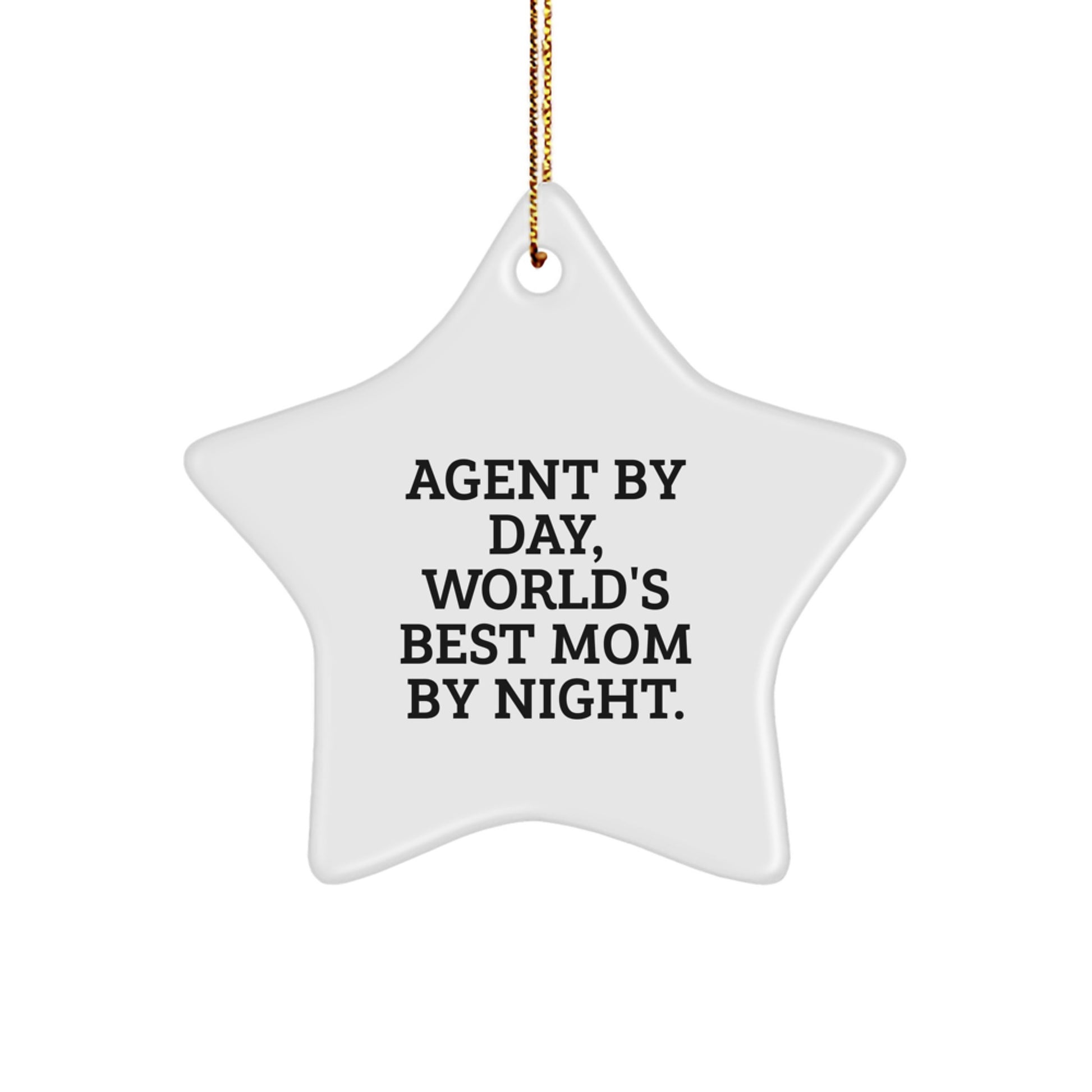 Gifts from Agent Fans, Agent Star Ornament, Christmas Unique Gifts - Image 1