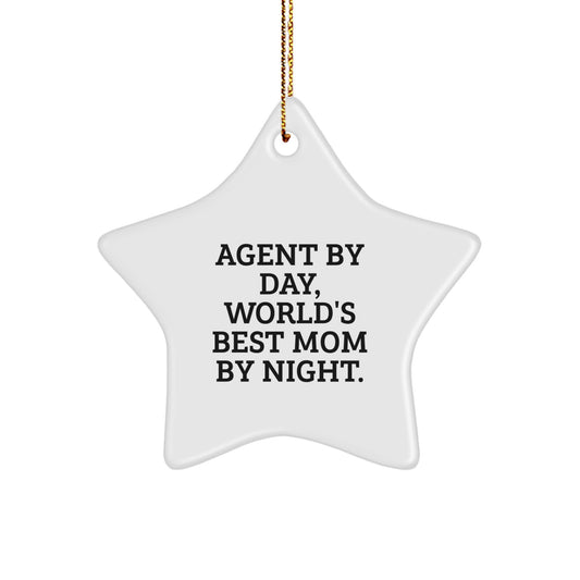 Gifts from Agent Fans, Agent Star Ornament, Christmas Unique Gifts - Image 1