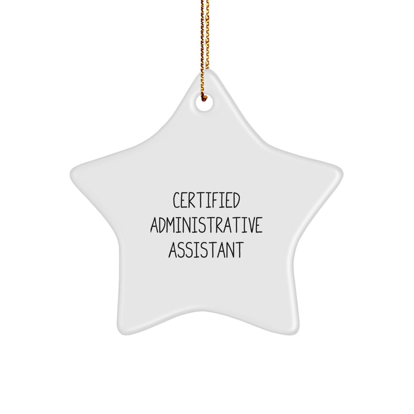 Funny Quote Star Ornament Gifts from Coworkers to Administrative Assistants for Christmas Unique Office Decorations - Image 1