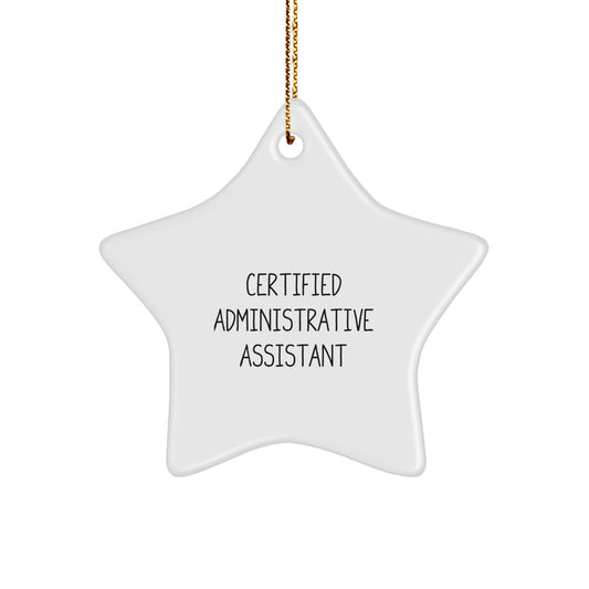 Funny Quote Star Ornament Gifts from Coworkers to Administrative Assistants for Christmas Unique Office Decorations - Image 1