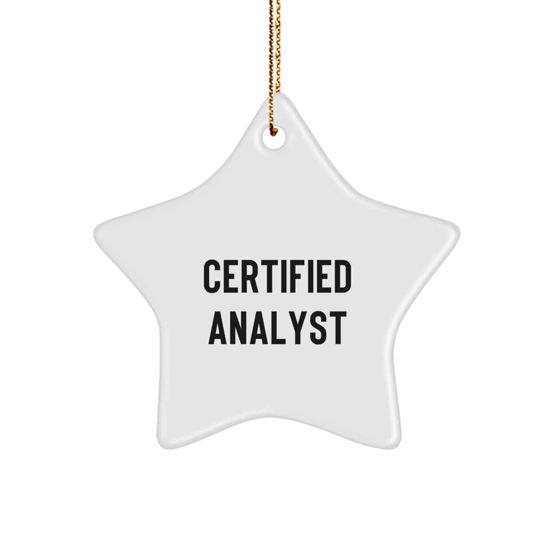 Certified Analyst Funny Quote Star Ornament Gifts for Men, Funny Analyst Gift, Men's Christmas Unique Gifts, Gifts from Men to Analyst - Image 1