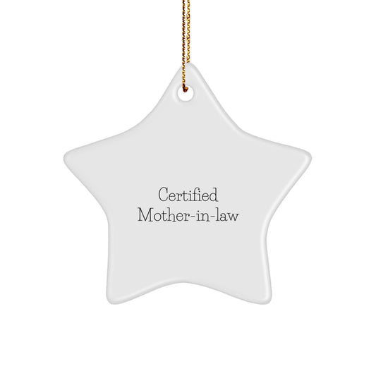 Funny Certified Mom-in-law Star Ornament Gifts from Family - Unique Christmas Decorations for Mom-in-law - Image 1