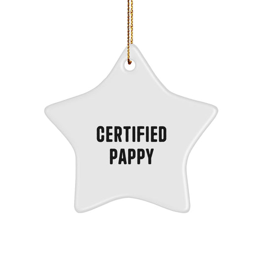 Pappy Star Ornament Gifts from Men to Funny Pappy for Christmas Unique - Image 1