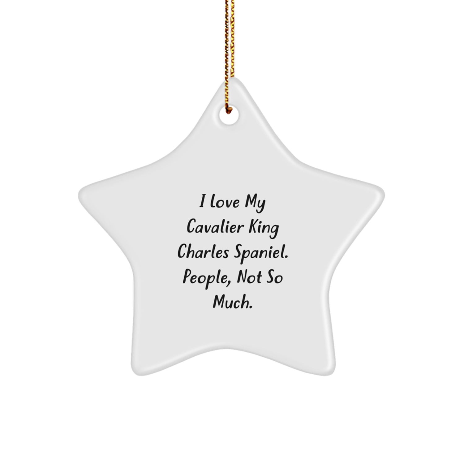 Cavalier King Charles Spaniel Dog Lovers Christmas Star Ornament Gifts from Friends Funny Humor - Image 1