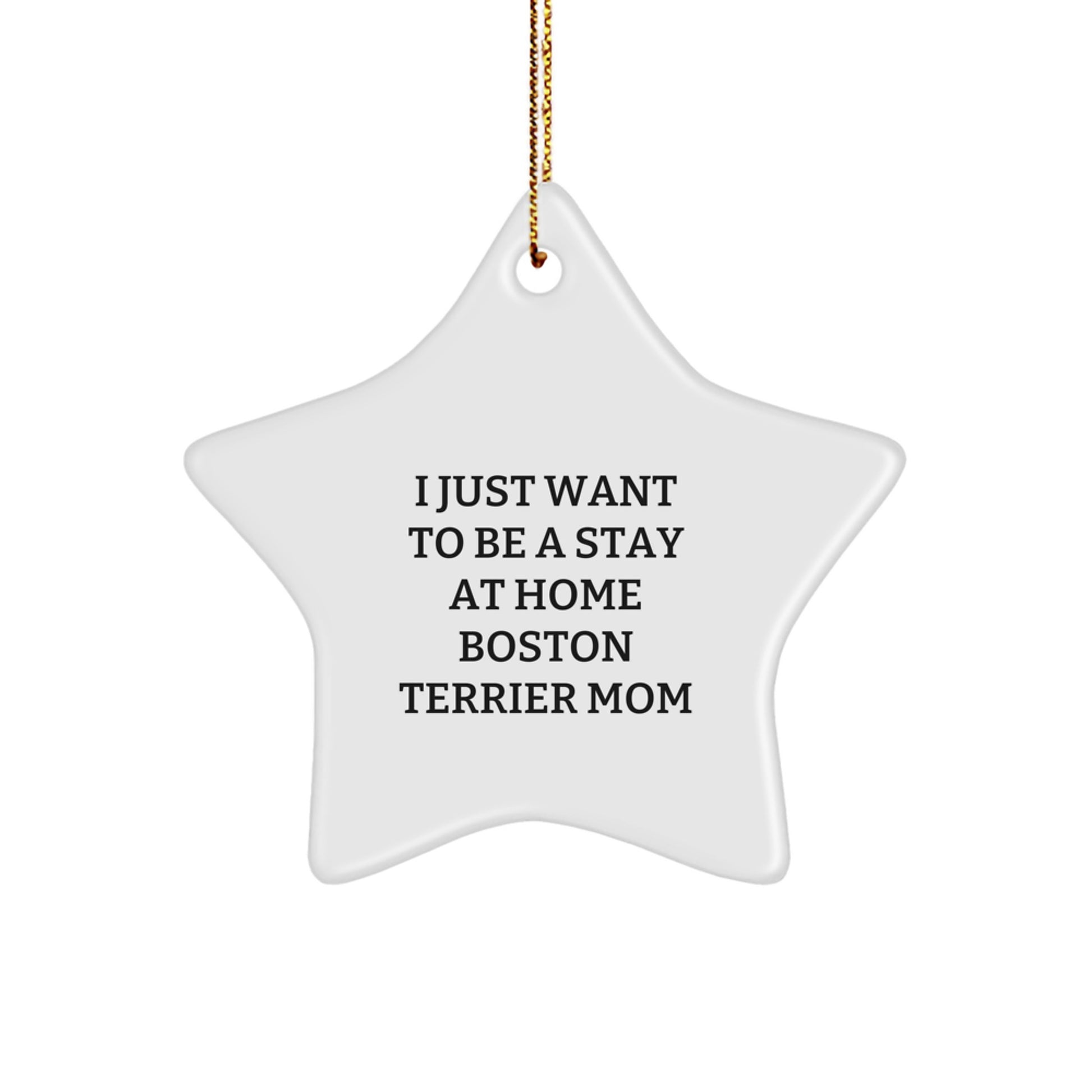 Unique Boston Terrier Dog Christmas Star Ornament Gifts from Friends for Family - Funny Quote - Image 1