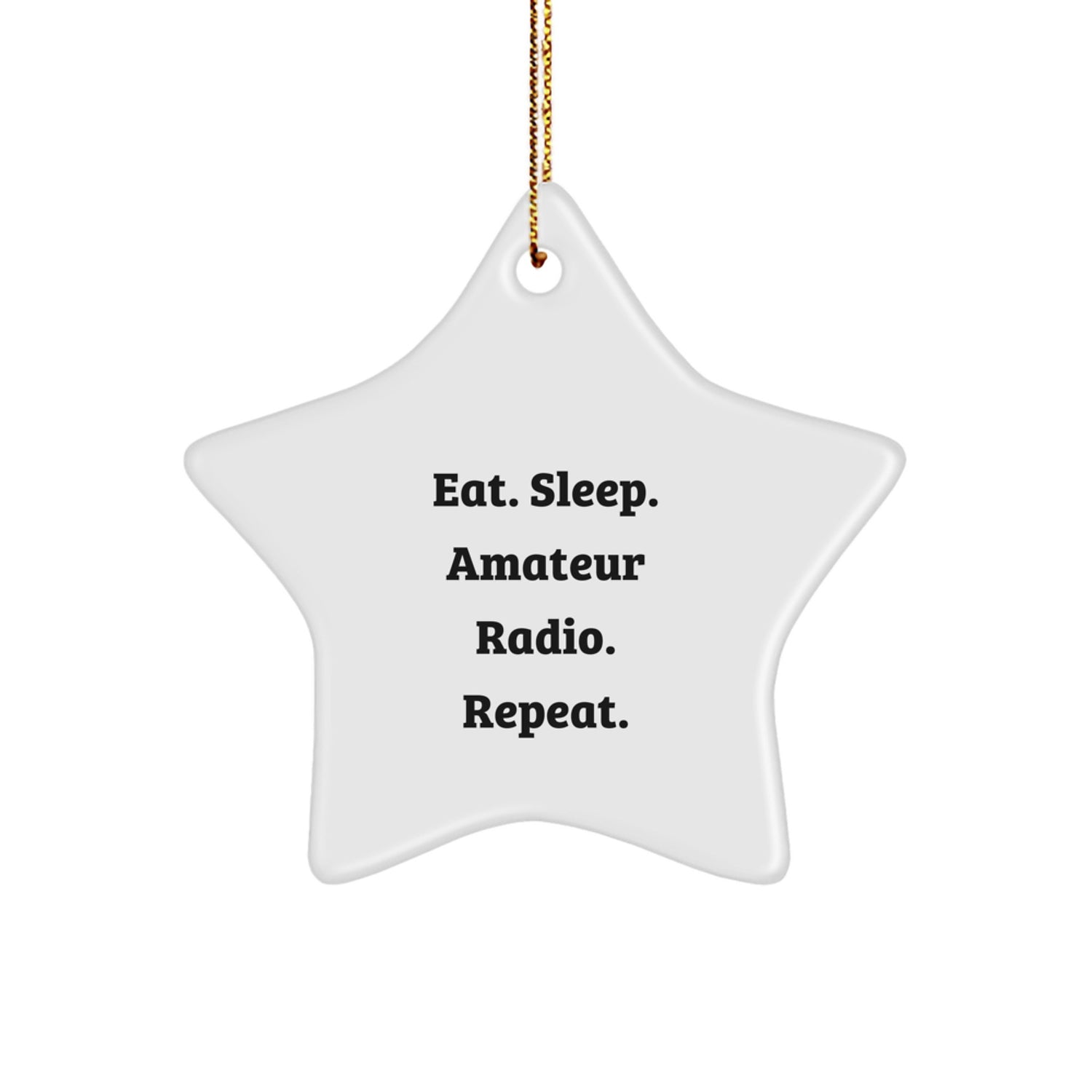 Funny Amateur Radio Star Ornament Gift for Amateur Radio Enthusiasts Friends Family Christmas Unique Gifts - Image 1