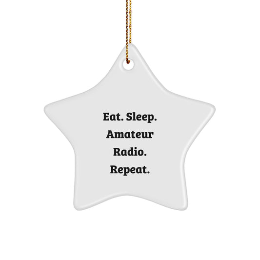 Funny Amateur Radio Star Ornament Gift for Amateur Radio Enthusiasts Friends Family Christmas Unique Gifts - Image 1