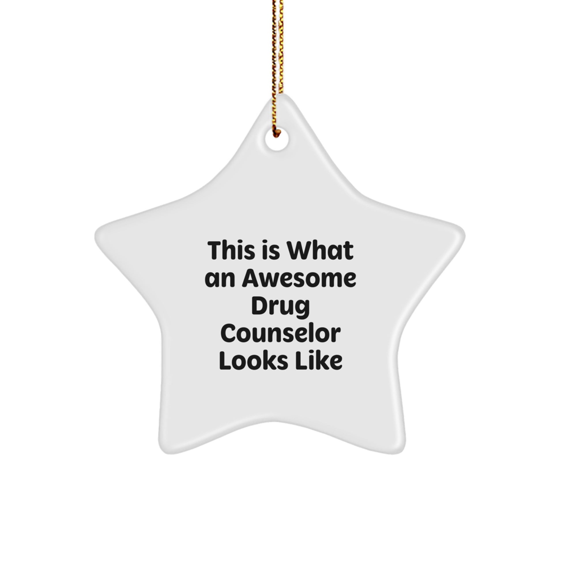 Funny Star Ornament for Drug Counselor Gifts from Men to Women, Christmas Unique Gifts for Coworkers - Image 1