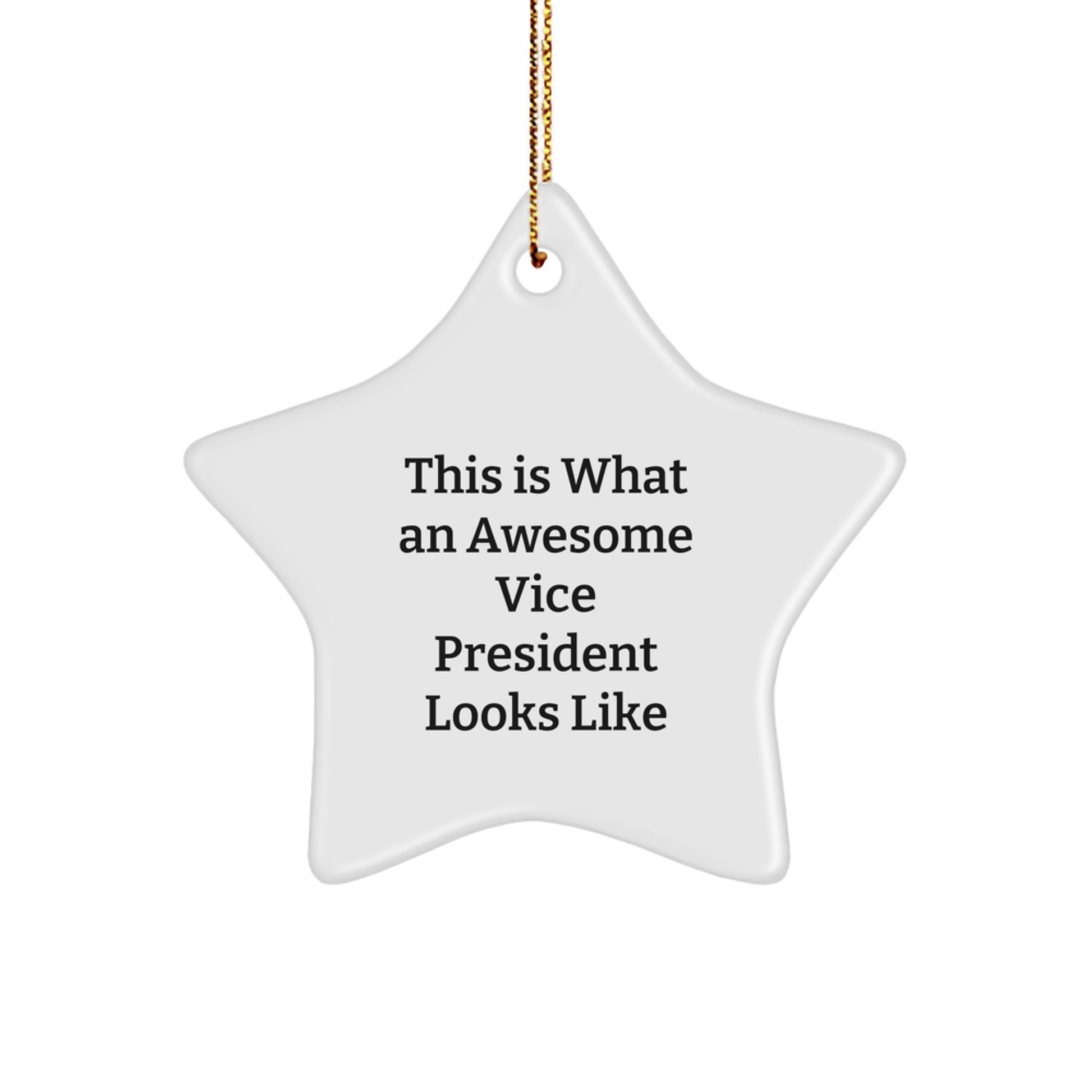 Funny Vice President Gifts from Friends, Christmas Unique Star Ornament Quote for Vice President, 'This Is What An Awesome Vice President Looks Like' - Image 1