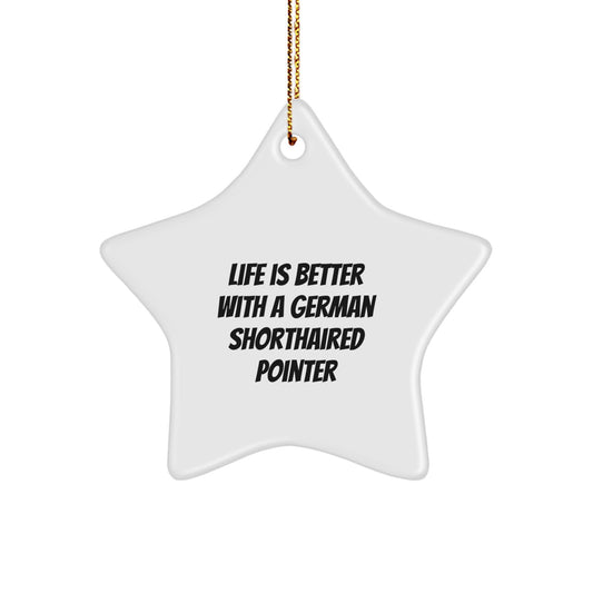 German Shorthaired Pointer Dog Star Ornament Gift for Friends, Family Christmas Unique - Image 1