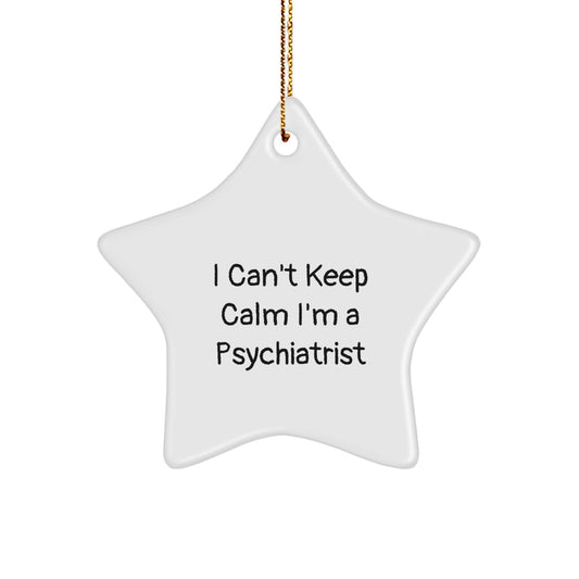 Funny Psychiatrist Gifts - I'm A Psychiatrist Star Ornament, White Christmas Unique Gifts from Men to Friends - Image 1