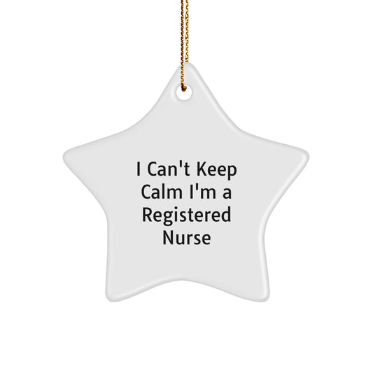 Funny Registered Nurse Star Ornament Gifts from Friends and Coworkers for Christmas Unique Ideas - Image 1