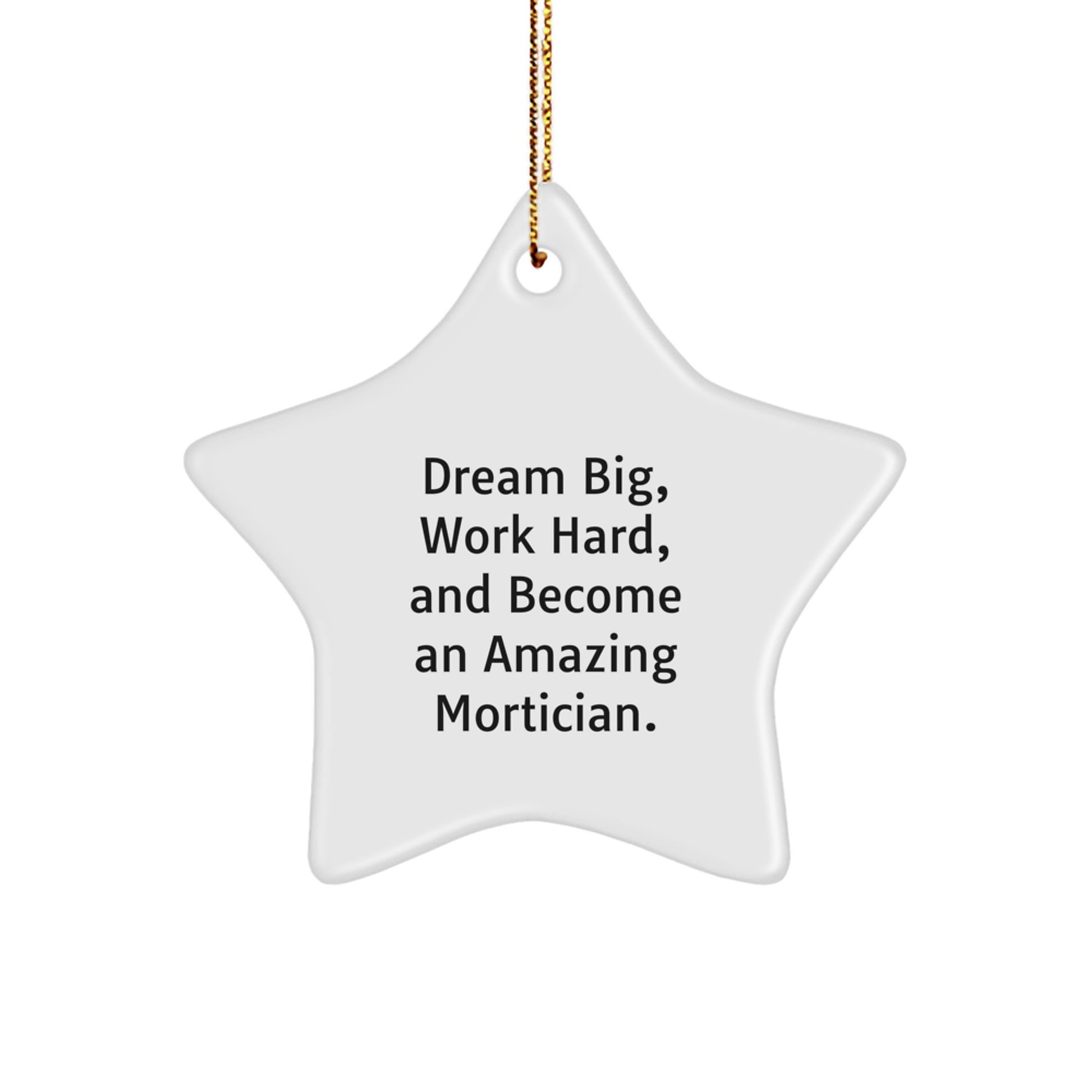 Funny Mortician Gifts for Men and Women, Star Ornament with Inspirational Quote, Gifts from Friends and Family for the Holidays, Christmas Unique Decorations - Image 1