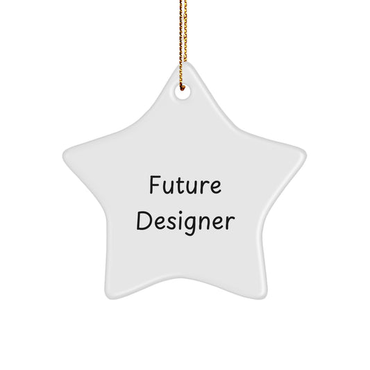 Funny Future Designer Star Ornament, Christmas Unique Gifts from Friends for Designer, Star-Shaped Decorations with Sublimation Printing - Image 1