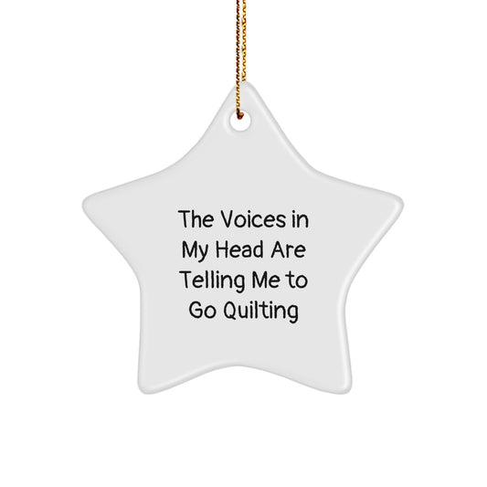 Funny Quilting Star Ornament Gifts from Family for Christmas - Image 1