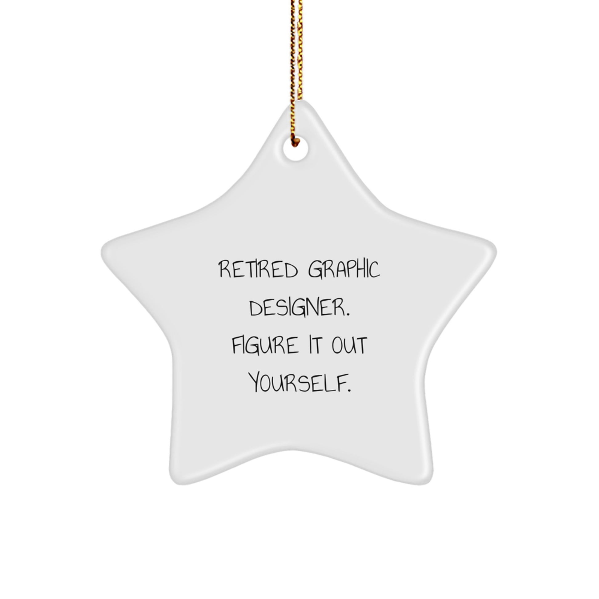 Funny Graphic Designer Star Ornament for Christmas Unique Gifts from Friends to Coworkers, Graphic Designer Gifts for Men and Women - Image 1