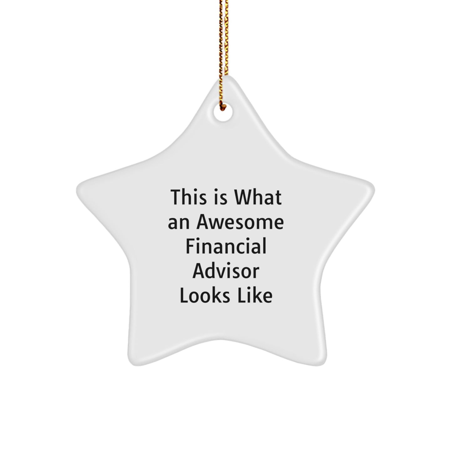 Funny Financial Advisor Gifts from Friends, Star Ornament This Is What An Awesome Financial Advisor Looks Like, Christmas Unique Gifts for Financial Advisors - Image 1