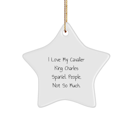 Funny Cavalier King Charles Spaniel Dog Gifts for Men, Women, Friends - Cavalier King Charles Spaniel Dog Lover Star Ornament with Inspirational Quote Christmas Unique Gifts from Family - Image 1