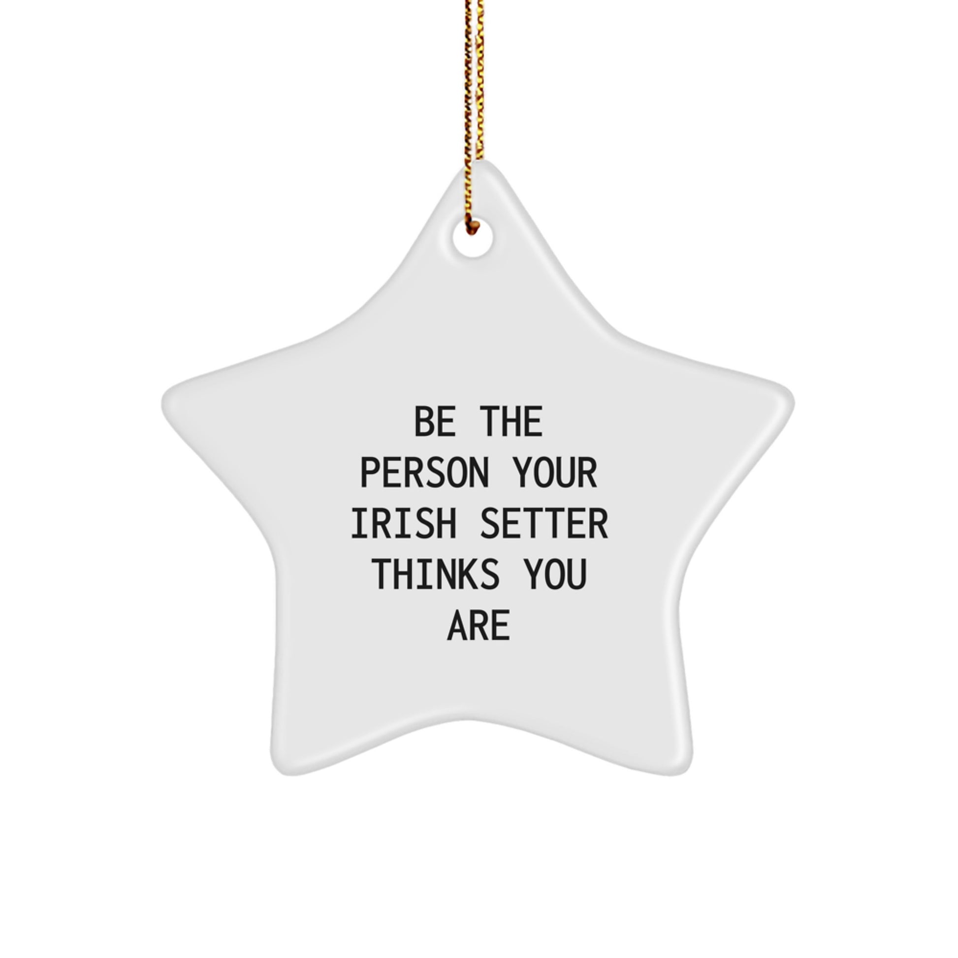 Irish Setter Dog Star Ornament Gifts for Men Women Friends Family - Be The Person Your Irish Setter Thinks You Are Christmas Unique Gifts from Friends to Family - Image 1