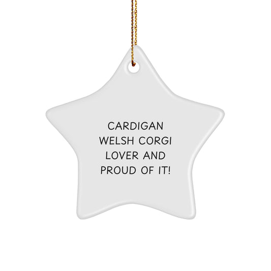 Cardigan Welsh Corgi Dog Lover Gifts from Friends, Star Ornament for Christmas Unique Gifts - Image 1