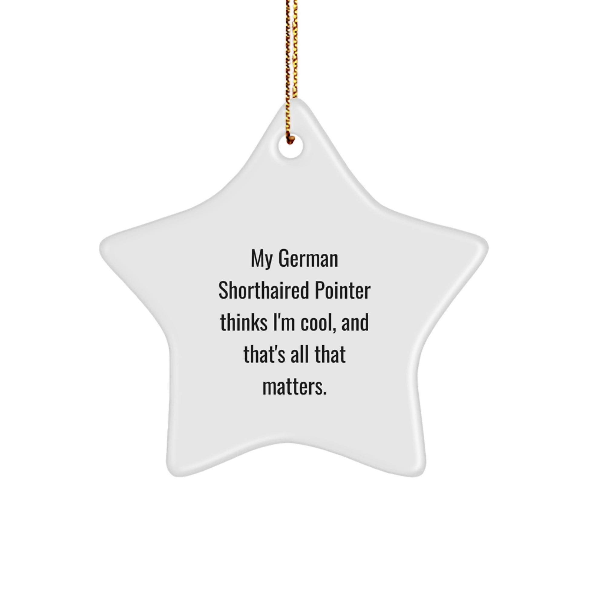 German Shorthaired Pointer Dog Cool Star Ornament Gifts from Friends - Image 1