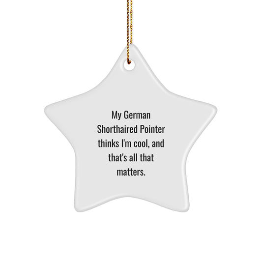 German Shorthaired Pointer Dog Cool Star Ornament Gifts from Friends - Image 1