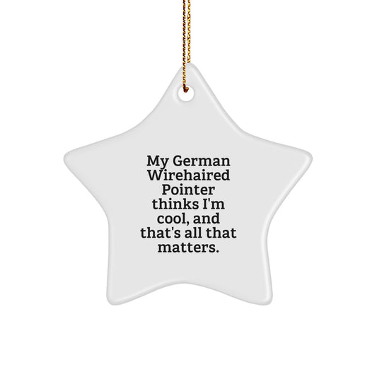 German Wirehaired Pointer Dog Gifts, Funny Quote Star Ornament, Gifts from Friends for German Wirehaired Pointer Dog Lovers, Unique Christmas Memorable Presents - Image 1