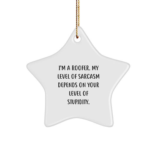 Funny Roofer Star Ornament Gifts from Men to Friends for Christmas Unique - Image 1