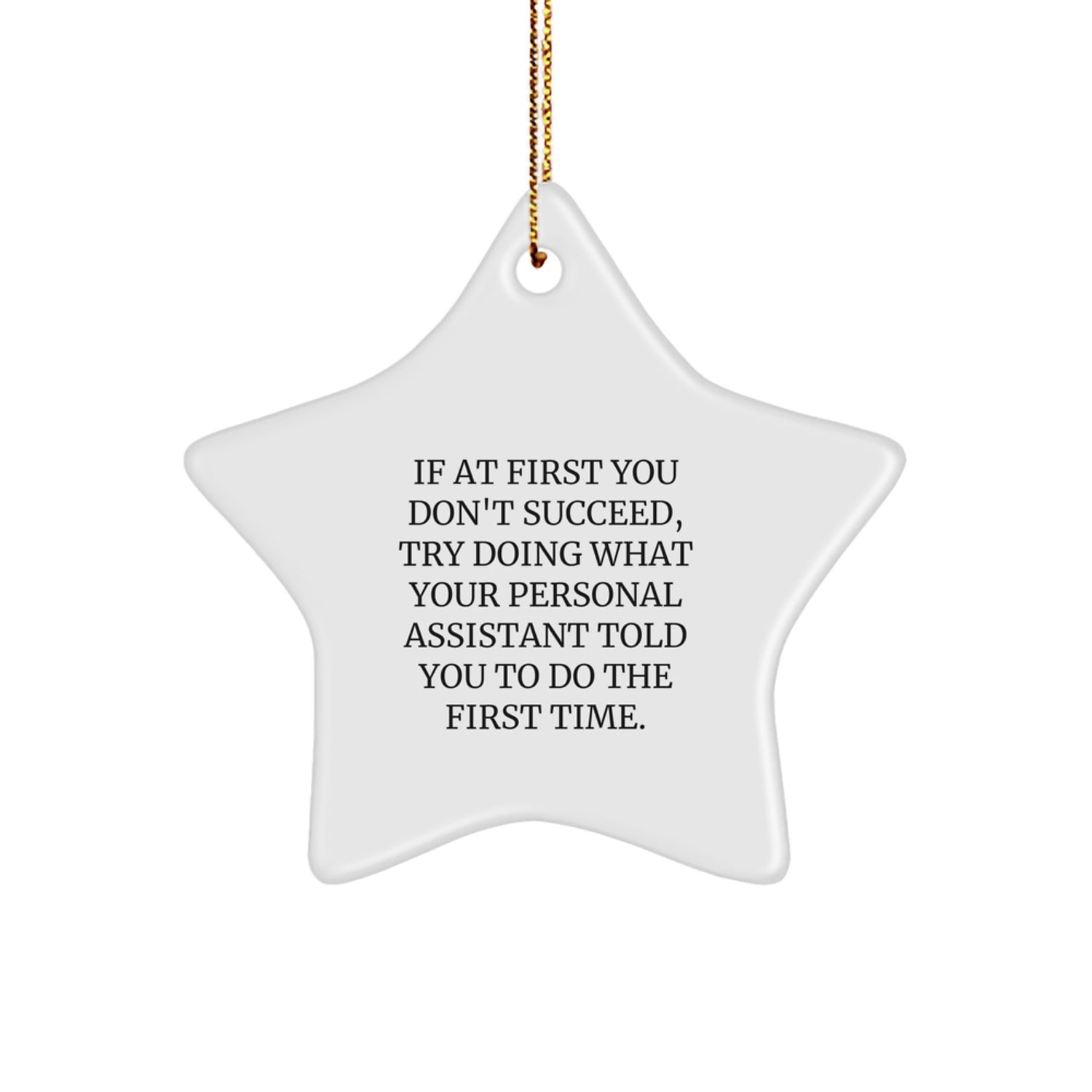 Funny Personal Assistant Star Ornament Christmas Unique Gifts from Friends for Personal Assistants Men Women Coworkers Family - Image 1